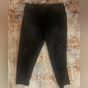 Old Navy Dark Slouchy Tapered Boyfriend Jeans - Size 14 - Button Front